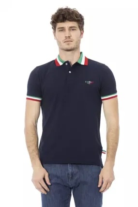 Baldinini Trend Blue Cotton Men Men's Polo