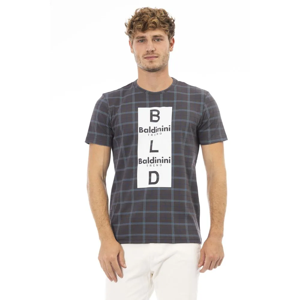 Baldinini Trend Gray Cotton Men Men's T-Shirt