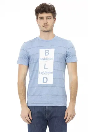 Baldinini Trend Light Blue Cotton Men Men's T-Shirt