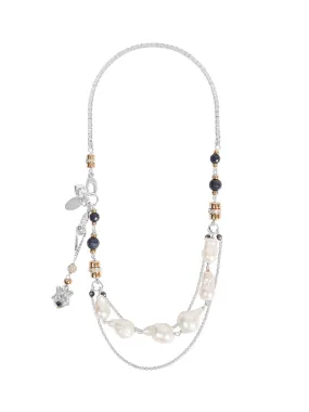 Baroque Pearl Trapeze Necklace