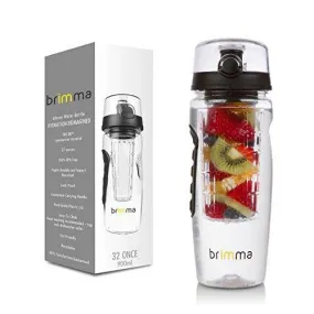 Brimma Leak Proof Fruit Infuser Water Bottle, Large 32 Oz.