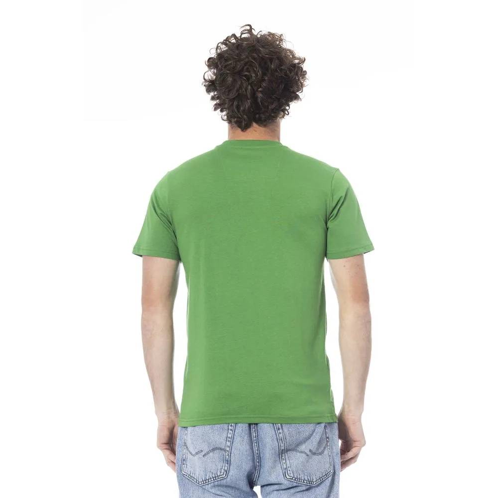 Cavalli Class Green Cotton Men Men's T-Shirt