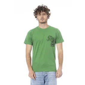 Cavalli Class Green Cotton Men Men's T-Shirt