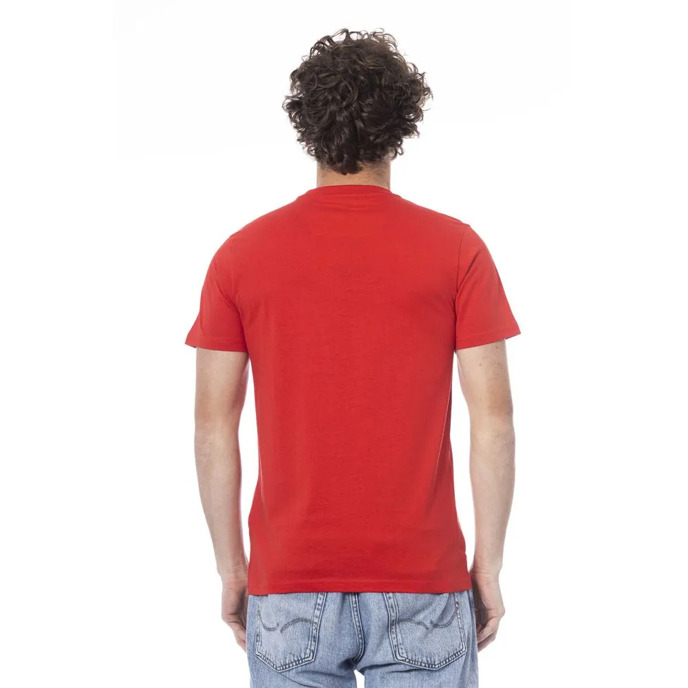 Cavalli Class Red Cotton Men Men's T-Shirt