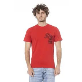 Cavalli Class Red Cotton Men Men's T-Shirt