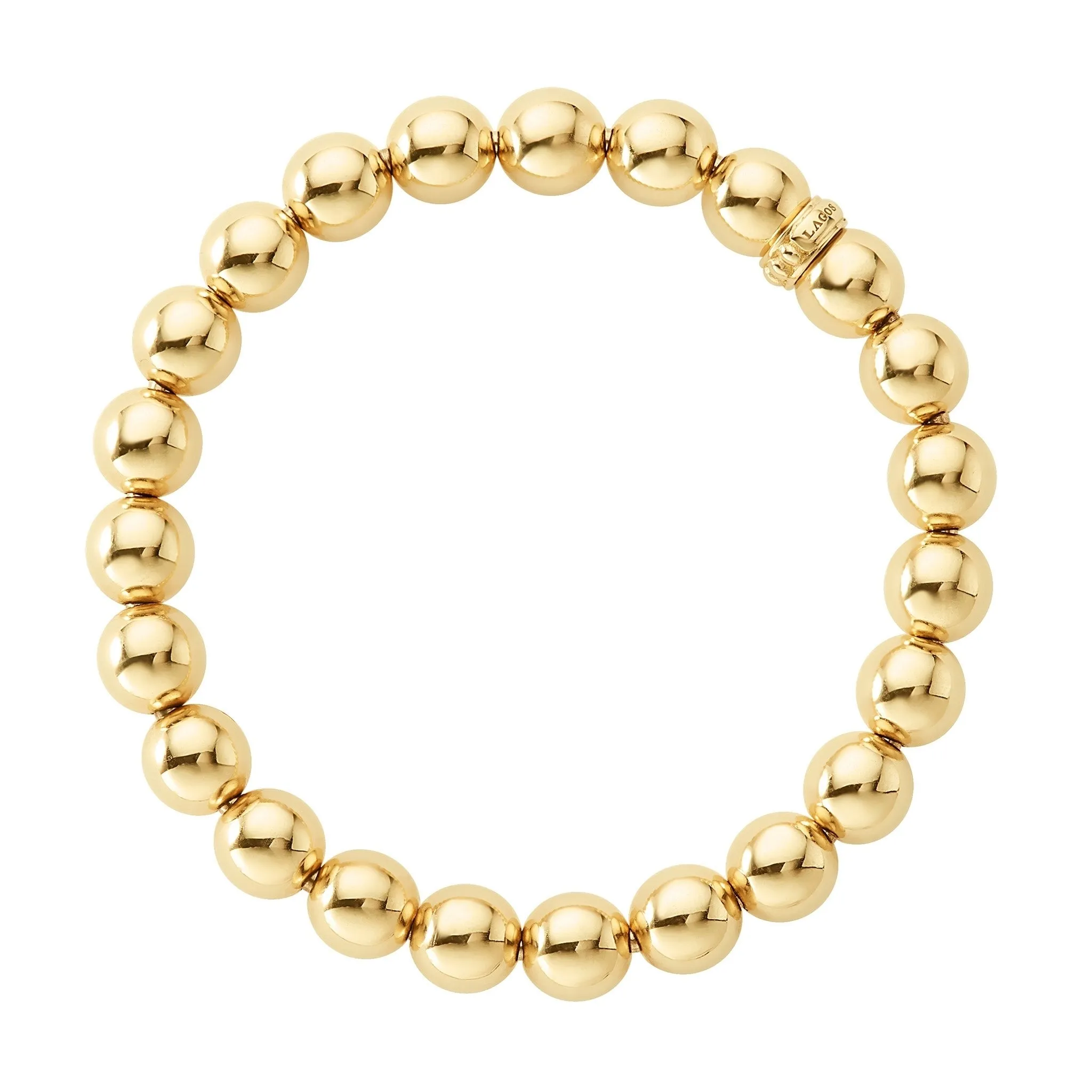 Caviar Gold 18K Gold Bead Bracelet | 8mm