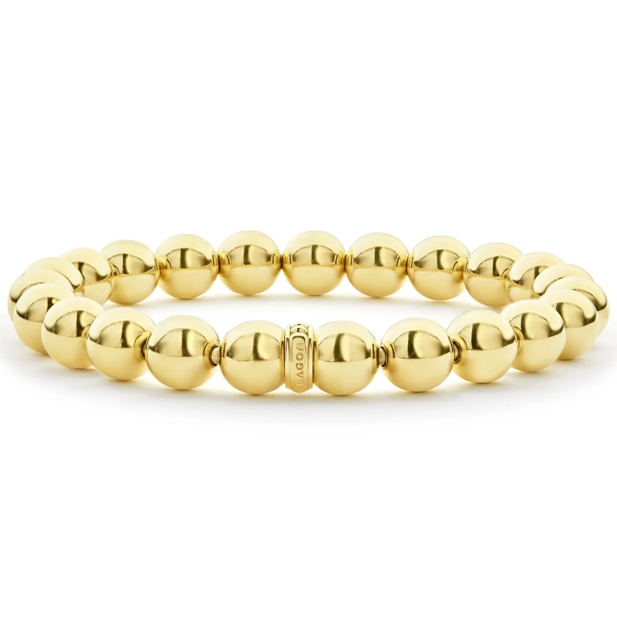 Caviar Gold 18K Gold Bead Bracelet | 8mm