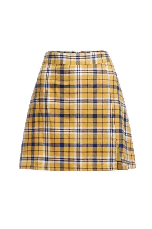 CHER PLAID MINI SKIRT