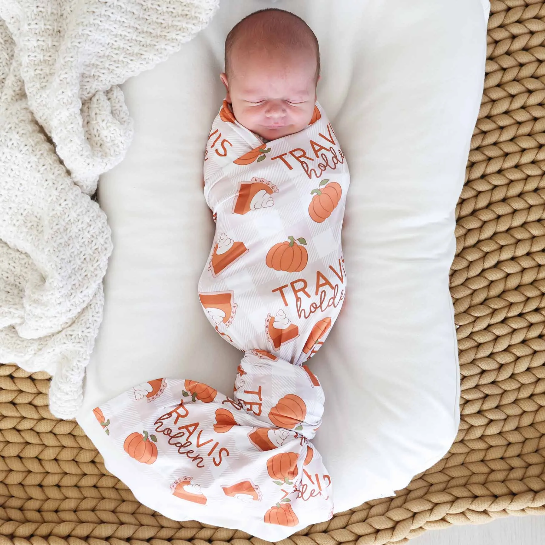 Cutie Pie Personalized Swaddle Blanket