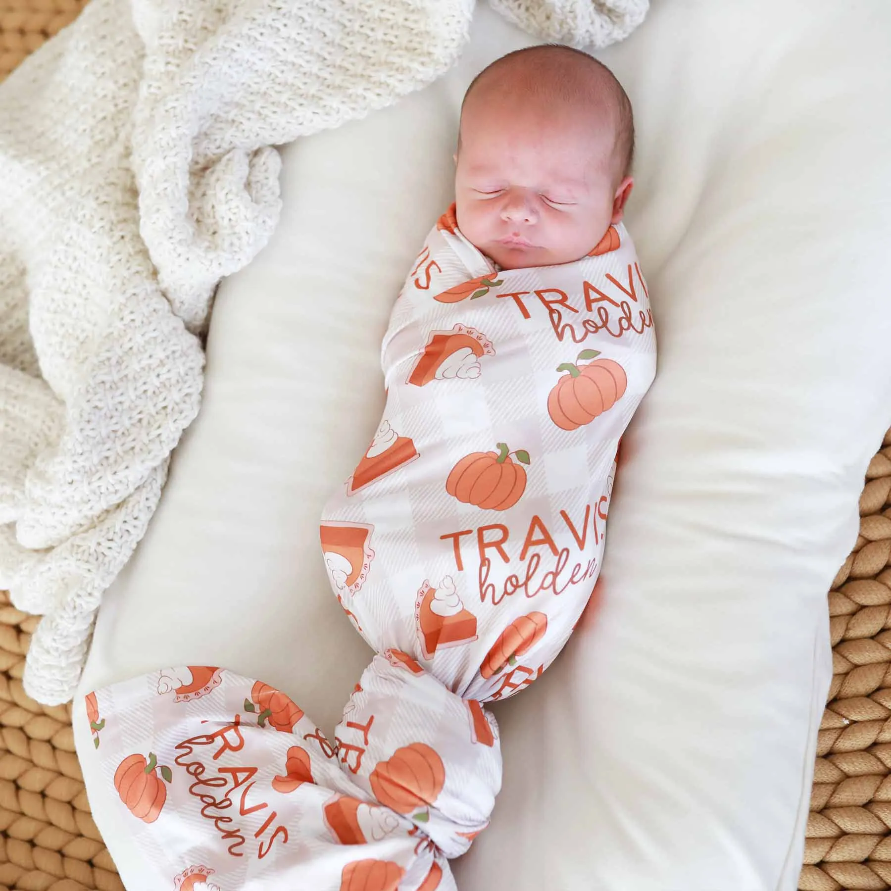 Cutie Pie Personalized Swaddle Blanket