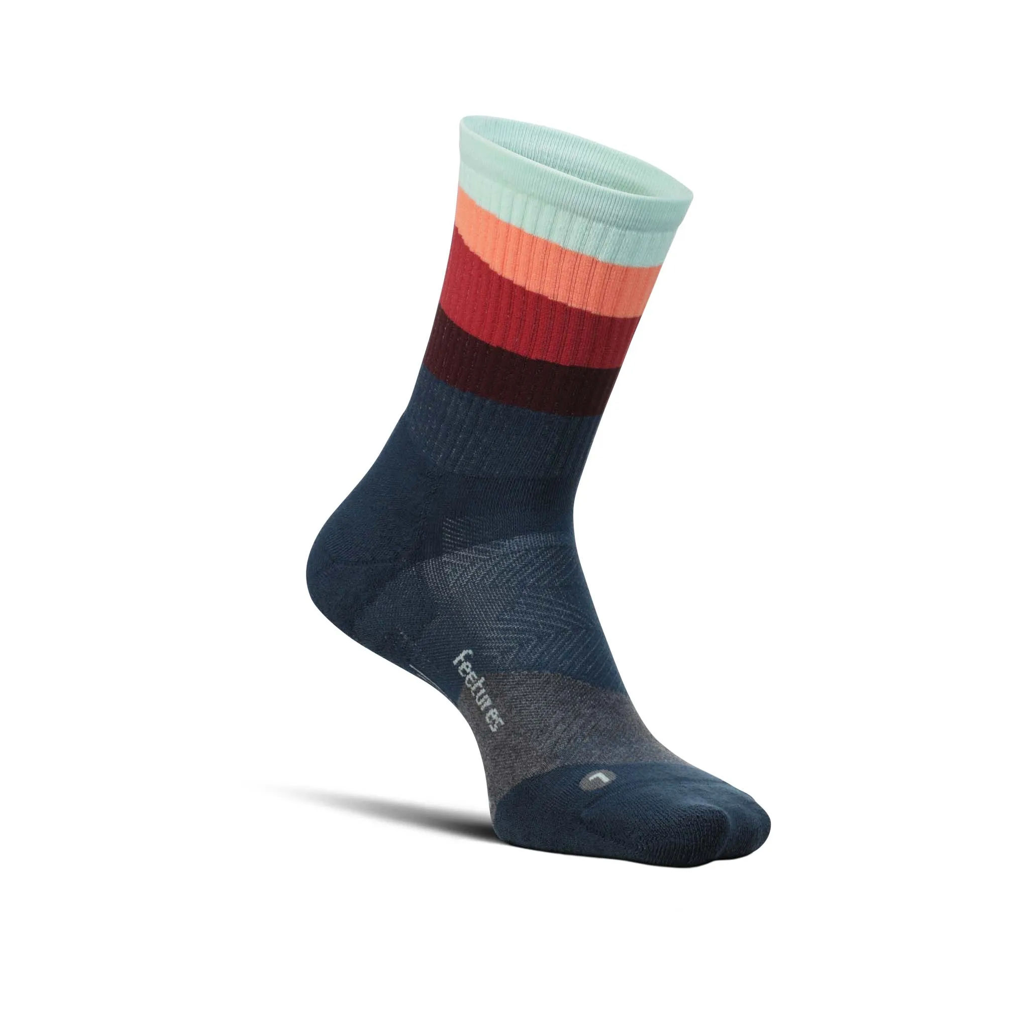 Feetures | Unisex Trail Max Cushion Mini Crew - Ascent Navy