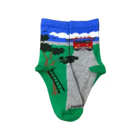 Firetruck Socks from the Sock Panda (Ages 3-7)