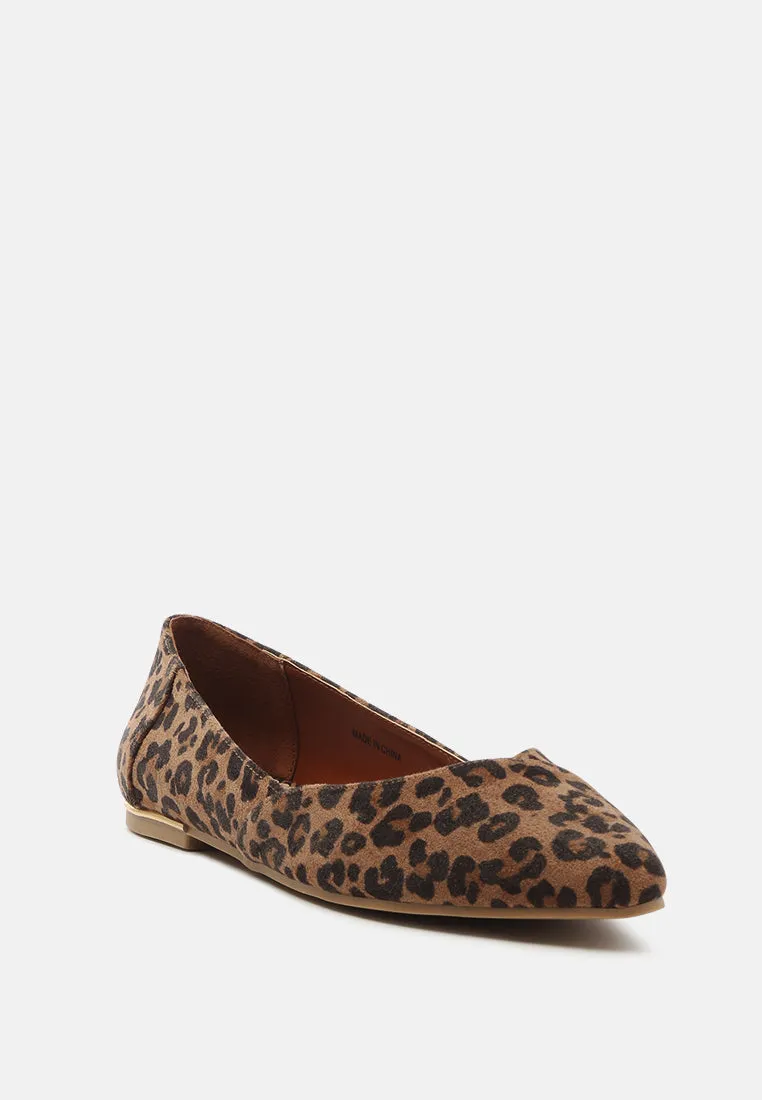 Geralda Suede Pointed Ballerinas