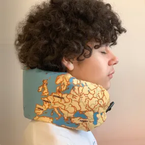 Inflatable Map Neck Pillow