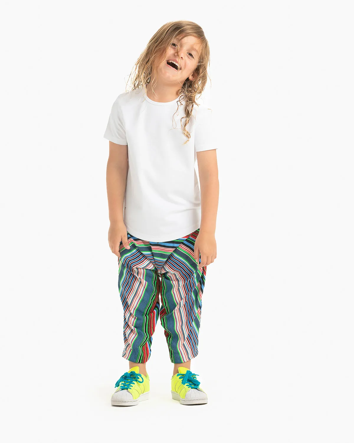 Kids Stripe Harem Pants