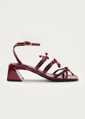 Luzelle Onix Burgundy Leather Sandals