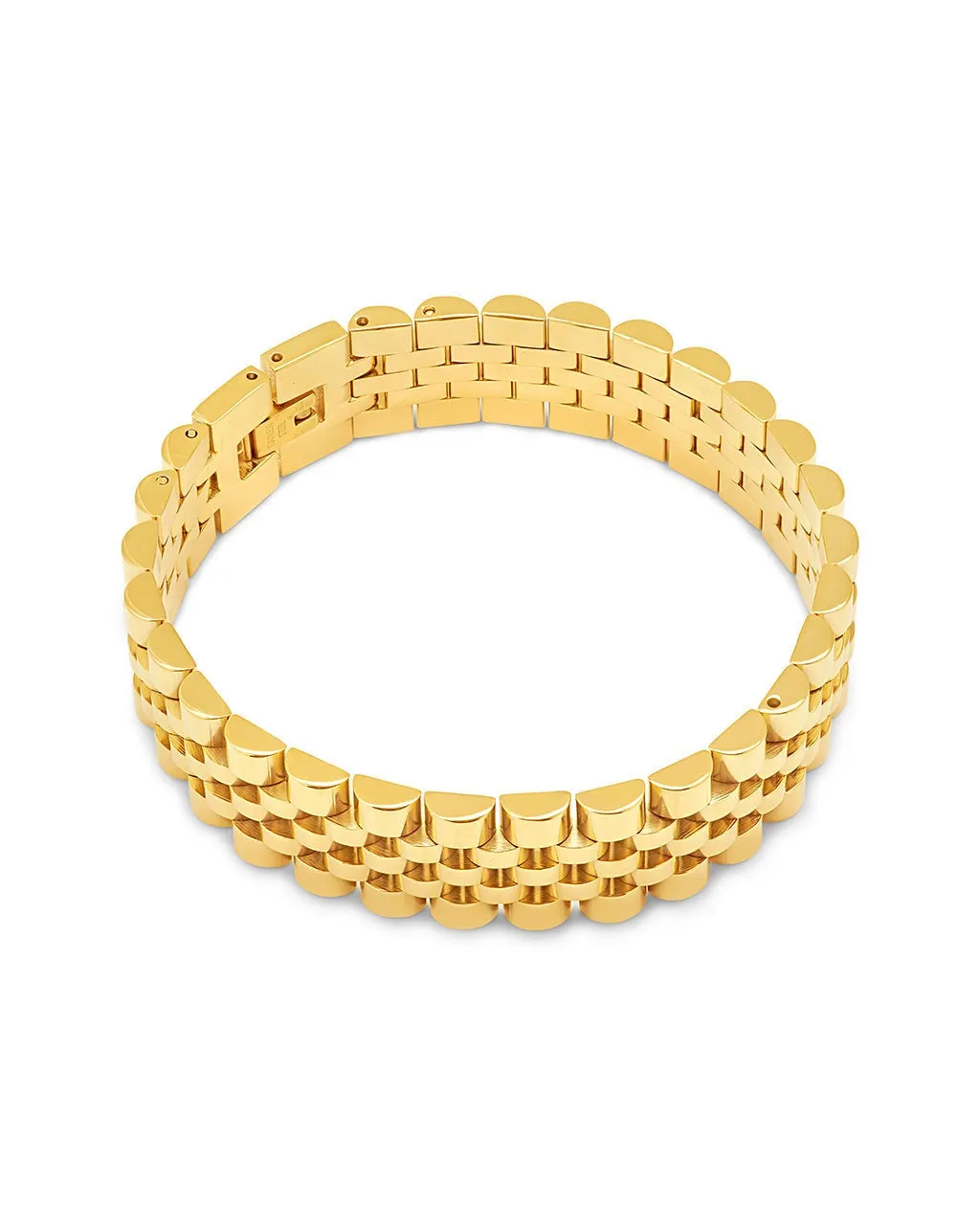 Men's Statement Watch Band Chain Bracelet