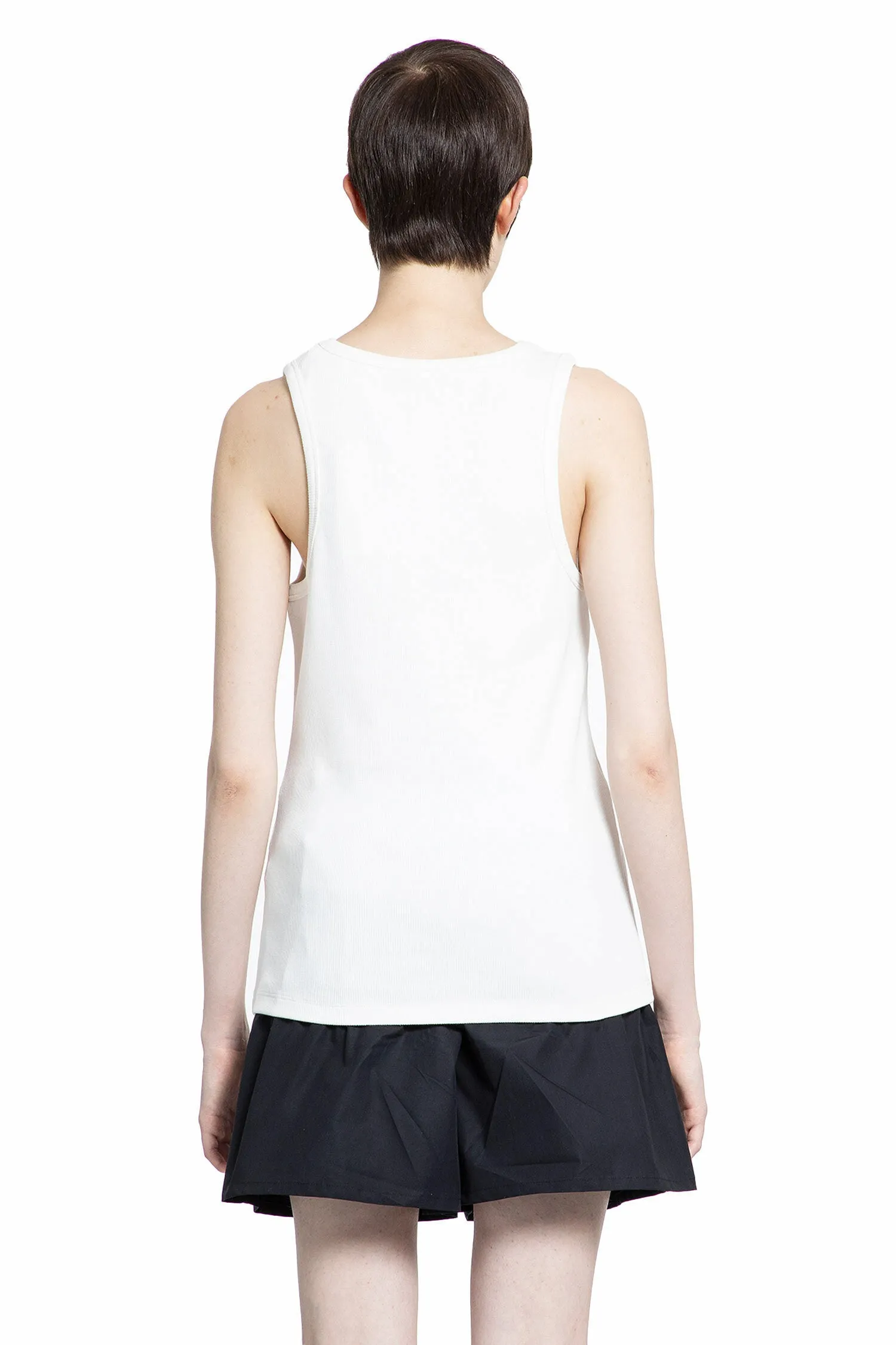 MONCLER WOMAN WHITE T-SHIRTS & TANK TOPS