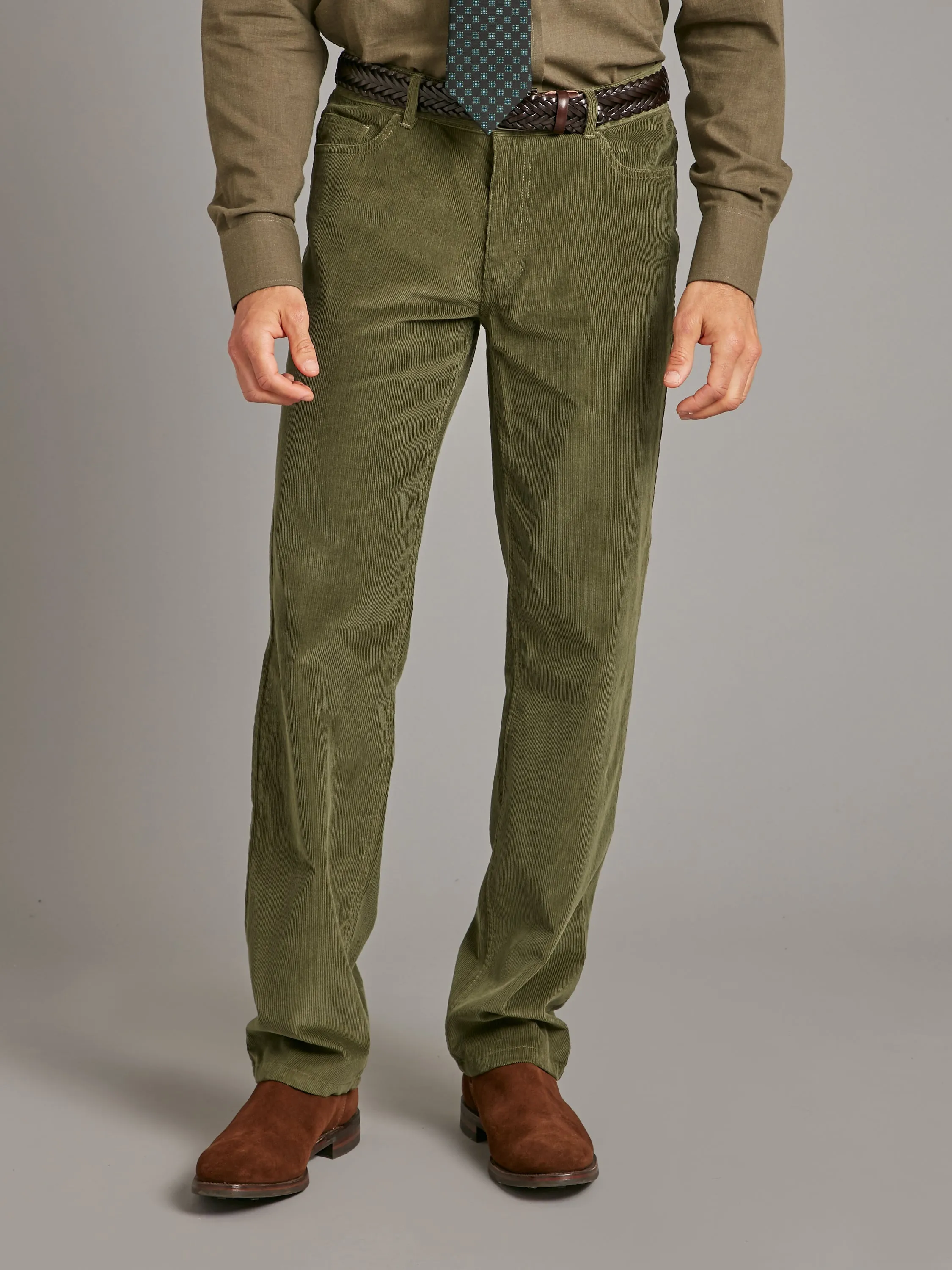 Needlecord Jeans - Olive