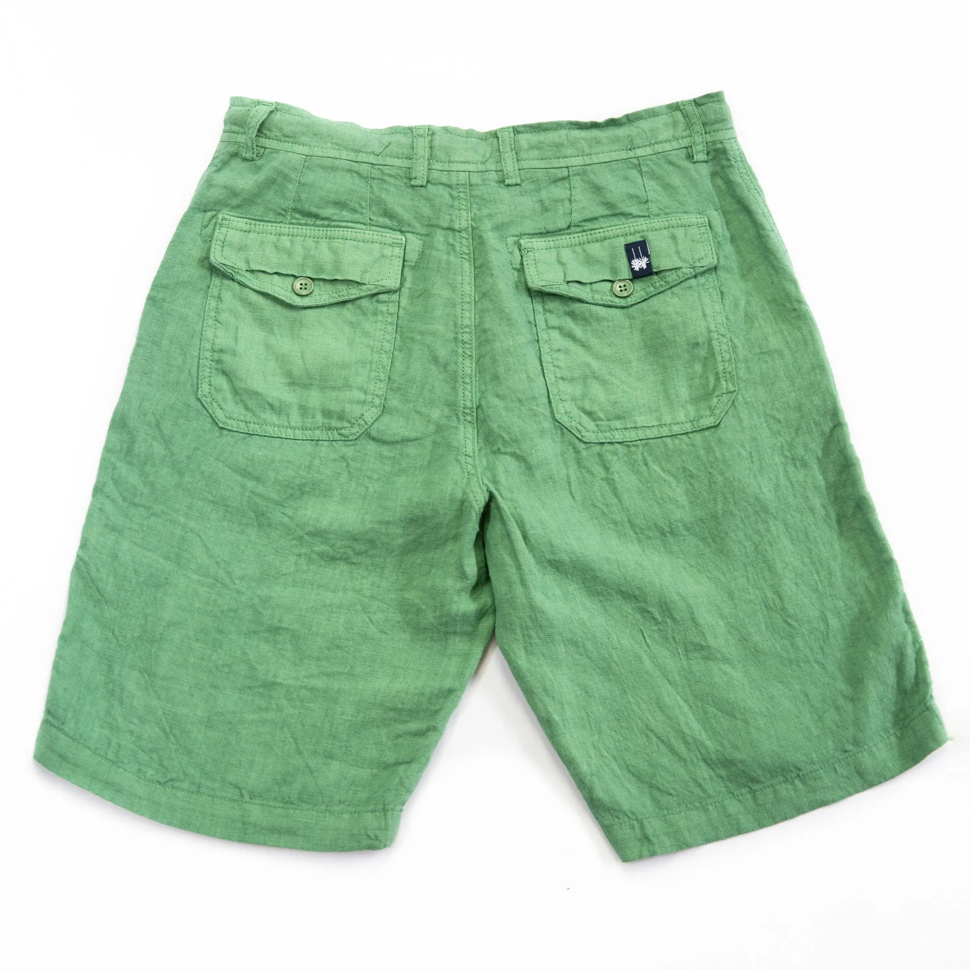 Palm Spring Jade Linen Shorts