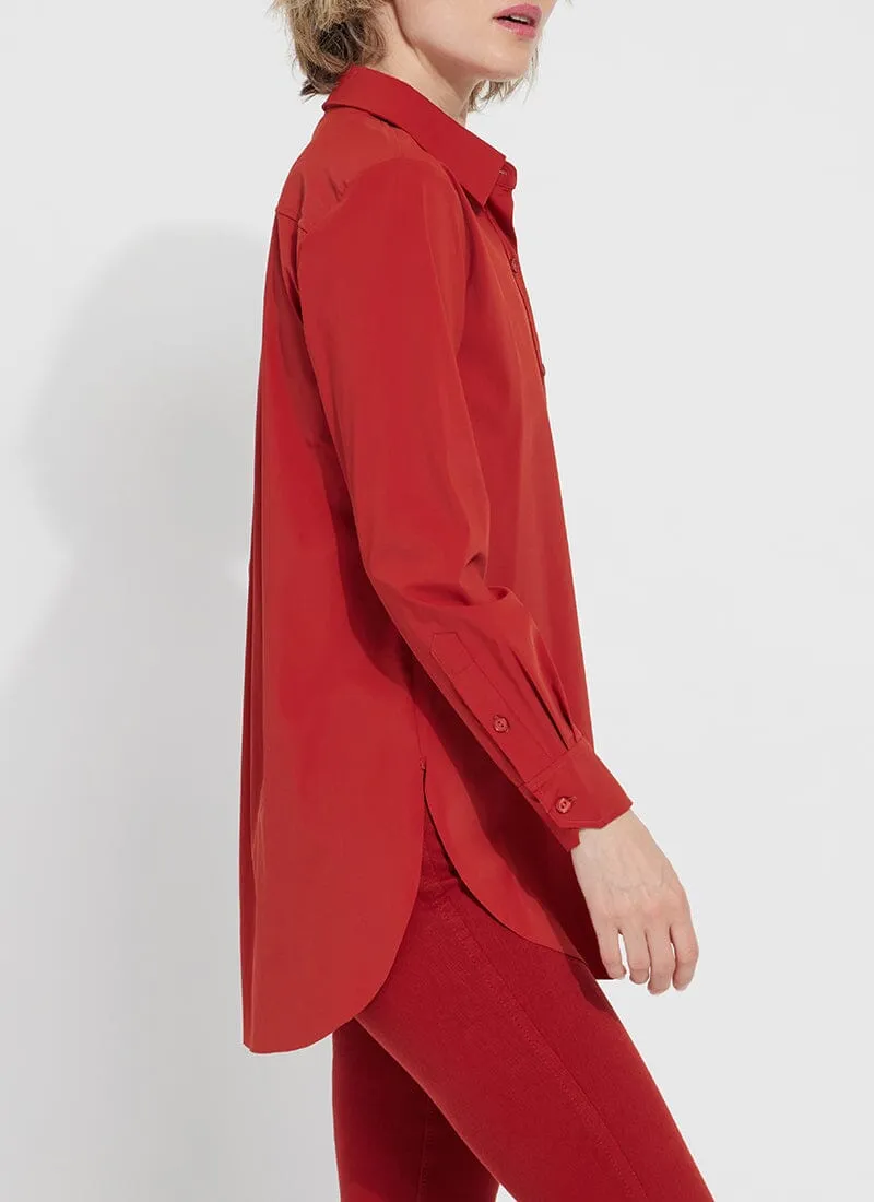 Schiffer Button Down- Matte Red