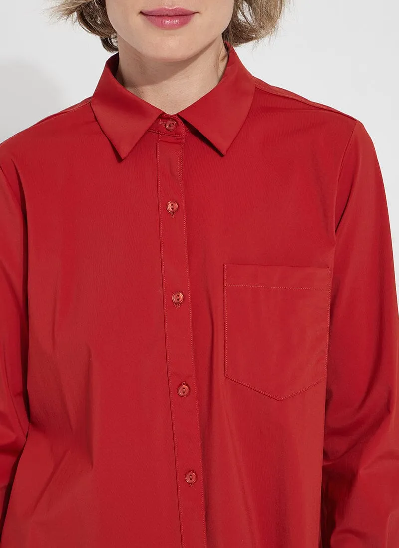 Schiffer Button Down- Matte Red